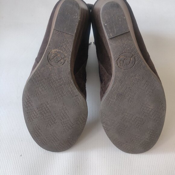 Lucky Brand Yamina Wedge Bootie in Java Brown Suede - Picture 8 of 10